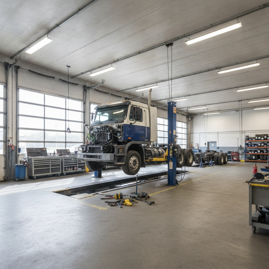 commercial truck repair - no faces and text